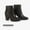 BLACK/PU, variant on Dream Pairs Women's Fashion Chunky Block Heel Ankle Boots Party Work Ankle Boots ANITA SAND/SUEDE Size 8