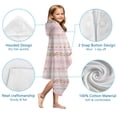 thumbnail image 7 of Pink Floral and Lace Pattern Hooded Bath Towel，50"x30" for Ages 3 To 12 Kids, Quick Dry Lightweight Soft Microfiber Hood Beach Towel Cover Up for Kids, 7 of 7