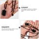 thumbnail image 5 of EeaseMX piezas de exquisita cadena de suéter, collar de cristal duradero para personas (negro), 5 of 7