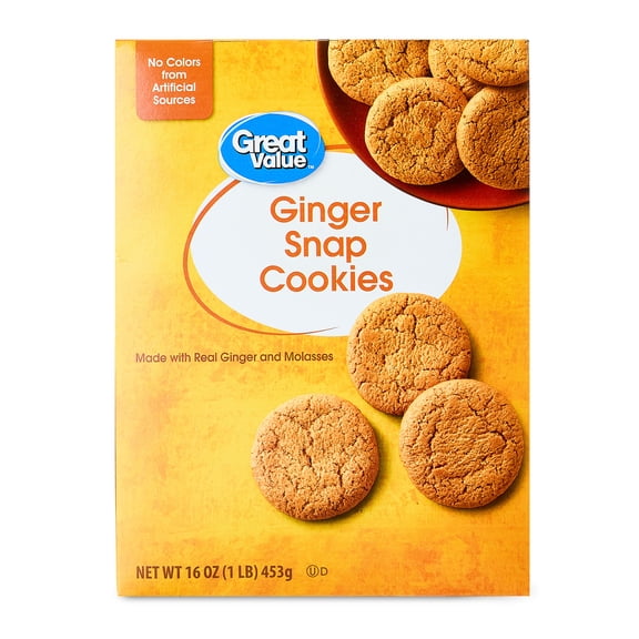Great Value Baked Ginger Snap Cookies, 16 oz