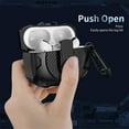 thumbnail image 2 of for AirPods Pro 1st Gen 2019 Case Cover with Key Chain, Rugged Secure Locking Buckle Case Shockproof Portable Heavy Duty Protective Skin for AirPods Pro 1st Gen 2019, Blue, 2 of 7