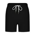 thumbnail image 7 of Mgmyaa Boys Casual Shorts Kids Elastic Waist Drawstring Summer Beach Shorts with Pockets 5-16 Years, 7 of 7