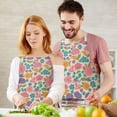 thumbnail image 3 of Pioneer Flower Floral Print Pattern Apron for Women and Men, Cotton Linen Waterproof with Pockets, Adjustable, 33x27 Inch for Kitchen, Gardening, BBQ, Salon, 3 of 6
