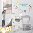 thumbnail image 3 of 4-in-1 Toddler Slide,Bus Playhouse Freestanding Baby Slide with Basketball Hoop, Bus Climber Slide Set with Storage Space for Indoor Outdoor Backyard Playground, 3 of 9