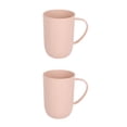 thumbnail image 2 of Billuyoard Taza de de trigo con mango enjuague bucal tazas de cepillo de bebida café taza de plástico soporte de Hotel dormitorio baño rosa Rosa 2Conjunto, 2 of 6
