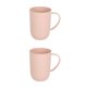 thumbnail image 3 of Cateissary Taza de de trigo con mango cepillo de estilo nórdico cepillado de taza de café soporte para cepillo de dormitorio baño rosa Rosa 2Conjunto, 3 of 6