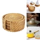 thumbnail image 5 of de posavasos pa bebidas de ratán natural tejido , mantel individual, posavasos incluido - Los 8cm, 3 tamaños perfecl Cojín de posavasos de taza de té, 5 of 8