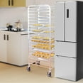 thumbnail image 2 of Giantex 20 Tier Bun Pan Rack, Bakery Rack w/2 Lockable Wheels, Aluminum Storage Cooling Trolley for Home Commercial, 2 of 10