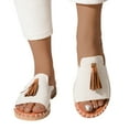 thumbnail image 4 of Wavsuf Womens Slippers Casual Summer Anti-slip Beach White Slippers Size 9, 4 of 8