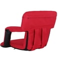 thumbnail image 3 of ZENSTYLE Water-resistant Stadium Seat with Cup Holder 7 Tiltable Positions - Red, 3 of 7