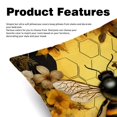 thumbnail image 2 of Honeybee Decorative Pillows Covers Set of 2 - Unique Patterns, 16x16, 18x18, 20x20 Inches - Throw Pillow Covers for Home Decor, Bedroom, Living Room for Various Occasions, 2 of 6
