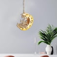 thumbnail image 4 of Wooden Eid Ramadan 3D Moon Hanging Pendant Light Ornament For Home Party Festival Decoration gift for children Eid Mubarak Gloria Decoraciones de Eid Mubarak, 4 of 9