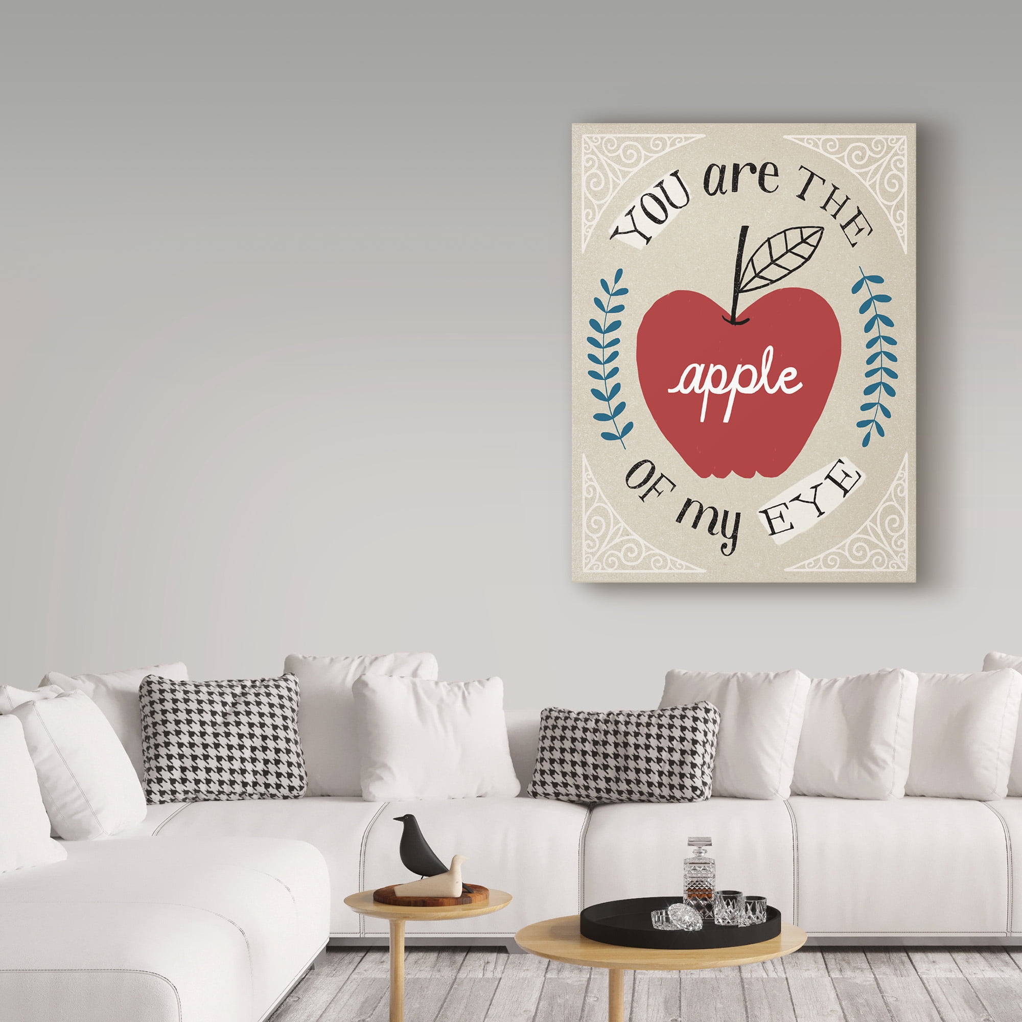 Trademark Fine Art 'Apple of My Eye Beige' Canvas Art by Oliver Towne