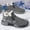Grey, variant on Men's High Top Fleece Lined Winter Snow Boots, Side Zipper Warm Ankle Boots for Cold Weather Outdoor Use