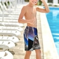 thumbnail image 6 of Cauagu Astronaut in Outer Space Print Swim Trunks for Men,Youth Boys Swim Shorts Compression Liner Beach Shorts Boys' Swimming Shorts 7-20 Years Bathing Suit-Medium, 6 of 7
