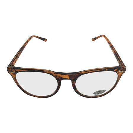 Brown Tortoise Rounded Frame Clear Glasses  Johnny Depp Sunglasses Lens