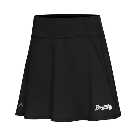Women's Antigua  Black Atlanta Braves Chip Skort