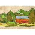 thumbnail image 2 of Mabat, Ynon 18x13 White Modern Wood Framed Museum Art Print Titled - Cabin in the Green Forest, 2 of 4