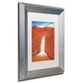 thumbnail image 3 of Trademark Fine Art 'Red Dirt Waterfall' Canvas Art by Pierre Leclerc, White Matte, Silver Frame, 3 of 4