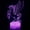 A, variant on Unicorn Night Light USB Night Light Unicorn Series 1 Seven Colors Creative 3D Night Light Gift Table lamp Vision LED Light Crackle Base: Seven Colors + Touch + Remote Control (YZ-2322)
