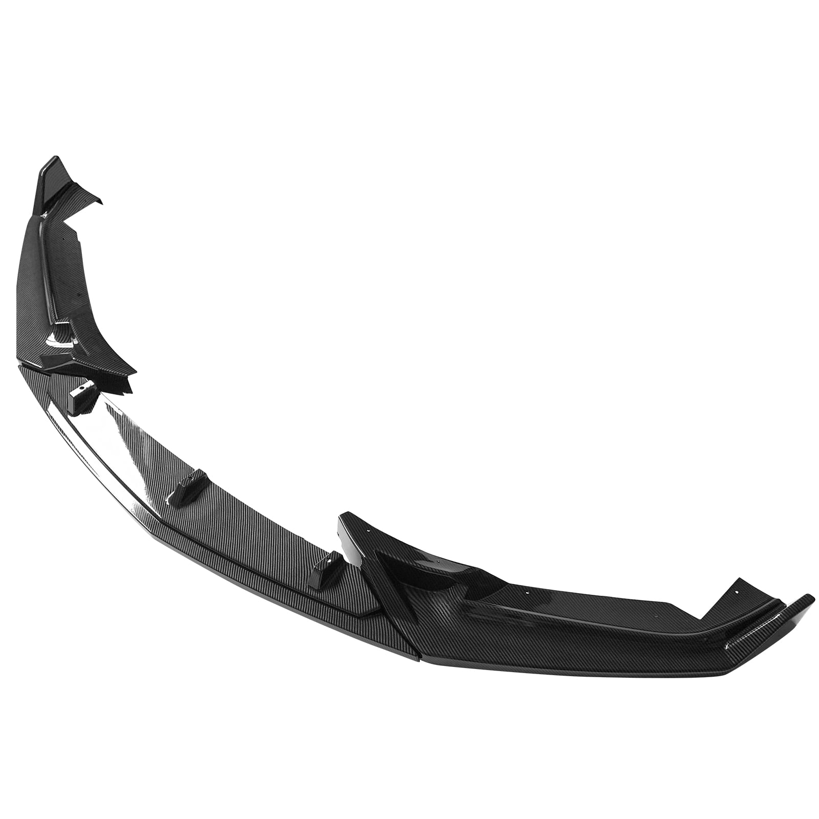Ikon Motorsports Compatible with 2020-2024 Cadillac CT5 Premium Luxury/Luxury 3PCS Front Bumper Lip IKON Style PP Carbon Fiber Print
