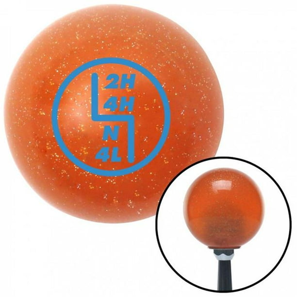 Boitier de Transfert Bleu No. 4 Bouton de Changement de Vitesse en Écailles de Métal Orange avec M16 x 1,5 Insert