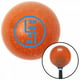 Boitier de Transfert Bleu No. 4 Bouton de Changement de Vitesse en Écailles de Métal Orange avec M16 x 1,5 Insert – image 1 sur 1