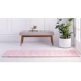 thumbnail image 2 of Unique Loom 3145463 2 x 6 ft. Rounded Trellis Frieze Runner Rug, Pink, 2 of 2