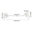 thumbnail image 2 of Uxcell 6 Inch Hook Eye Latch, 2 Pack Carbon Steel Privacy Hook and Eye Latch Gate Latch Lock, White, 2 of 5