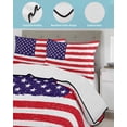 thumbnail image 4 of Quilts Twin Size, American Flag Soft Comforter Bedding Set for Bed, Retro Rustic Stars And Stripes US Flag Lightweight Quilted Bedspread with Pillow Cover(2 Pieces) for All Season, 68x86 Inch, 4 of 6