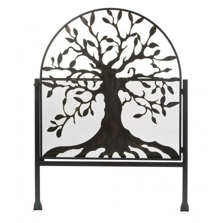Plow & Hearth Metal Arched Stand-Alone Garden Gate with Tree of Life Design