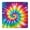 Colorful Rainbow Tie, variant on Colorful Ink Pattern Square Fitted Tablecloth with Elastic Edge,Square Table Cover,Washable Elastic Table Cover for Home Kitchen Party Decor 34"x34"