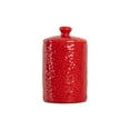 thumbnail image 5 of 10 Strawberry Street Fleur Embossed 3 Piece Ceramic Canister Set, Red, 5 of 6