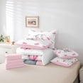 thumbnail image 6 of Erosebridal Ribbon Bow 7-Piece Twin Bedding Sets For Girls,Cartoon Animal Elephant Bedding Comforter Set For Kids,Pink Reversible, 6 of 7