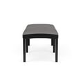 thumbnail image 3 of Lenox Wood Reception Waiting 18" 2-Seat Bench / Black Wood / Light Gray, 3 of 5