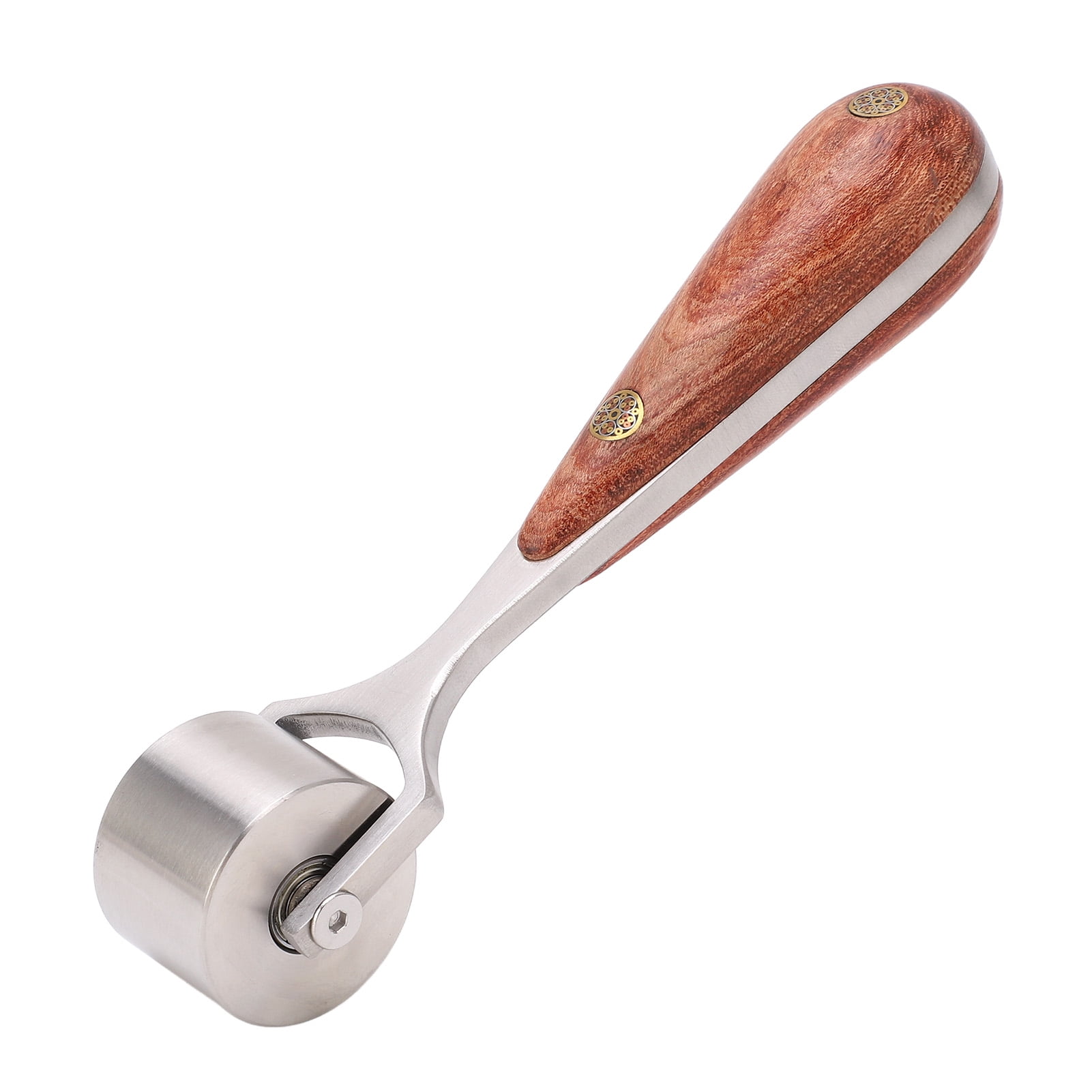 Leather Press Edge Roller,Leather Roller High Hardness Wear Resistance Leather Press Roller DIY Leather Tools with Log Handle,Leather Press Roller