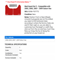 thumbnail image 2 of Mud Guard Set 2 - Compatible with 2003, 2005, 2007 - 2009 Saturn Vue 2008, 2 of 2