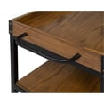thumbnail image 4 of Riverbay Furniture Wood Rolling Bar Cart with Wine and Glass Rack in Black, 4 of 8