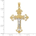 thumbnail image 5 of Auriga Fine Jewelry 10K Two-tone Gold INRI Crucifix Cross Pendant for Women (L-48mm, W-28mm), 5 of 6