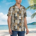 thumbnail image 3 of Fuzoiu Cartoon Bear Print Hawaiian Shirt for Men, Summer Beach Casual Short Sleeve Button Down Shirts, Men’s Beach Summer Shirts with Pocket,X-Large, 3 of 7