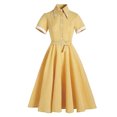 thumbnail image 2 of Women 1950s Retro Vintage Formal Cocktail Swing Dresses Short Sleeve/Sleeveless Elegant Fit and Flare Evening Prom Dress, 2 of 7