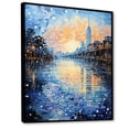 thumbnail image 2 of Designart "Pier Reflections Beach Photo III" Landscape & Nature Floater Framed Wall Decor, 2 of 7