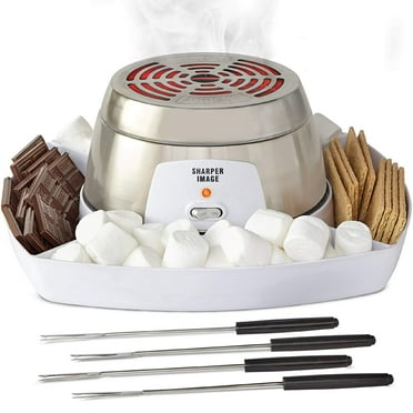 SHARPER IMAGE Electric Tabletop S'mores Maker for Indoors, 6 Piece Set