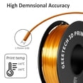 thumbnail image 5 of GEEETECH Silk PLA Filamento 3D Bobina de alambre de 1 kg y 1,75 mm Material para impresora 3D Recargas para impresión 3D Entrega rápida Envasado al vacío, 5 of 5