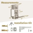 thumbnail image 4 of Mega Handles | Tobelle Straight Lever Handleset | Satin Nickel, 4 of 4