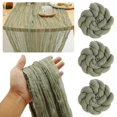 thumbnail image 2 of PENGXIANG 3Pcs Cheesecloth Table Runner with Streamers Hemp Ropes 35 x 118 Inch Boho Vintage Gauze Table Cloth Bulk Washable, 2 of 11