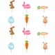 thumbnail image 2 of Tarjeta de pastel de cumpleaños de 12 piezas, zanahoria de fiesta de Pascua, insertos desechables para pasteles, 2 of 6
