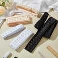 thumbnail image 5 of 3.28Yard 3 Colors Three Row Hook and Eye Tape Trim Polyester 2" Wide Corset Bra Extender for Bridal Costumes Corset Bra Sewing Craft Black White Moccasin 1.1Yard/Color Colorful, 5 of 6