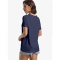 thumbnail image 4 of Womens Short Sleeve Round Neck Shirts Summer Top Fashion Basic Tee, 4 of 6