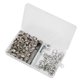 thumbnail image 2 of 100 Sets Grommets color plata resistente al desgaste DIY producción robusta estructura ojal herramienta para la ropa shoes10mm, 2 of 8